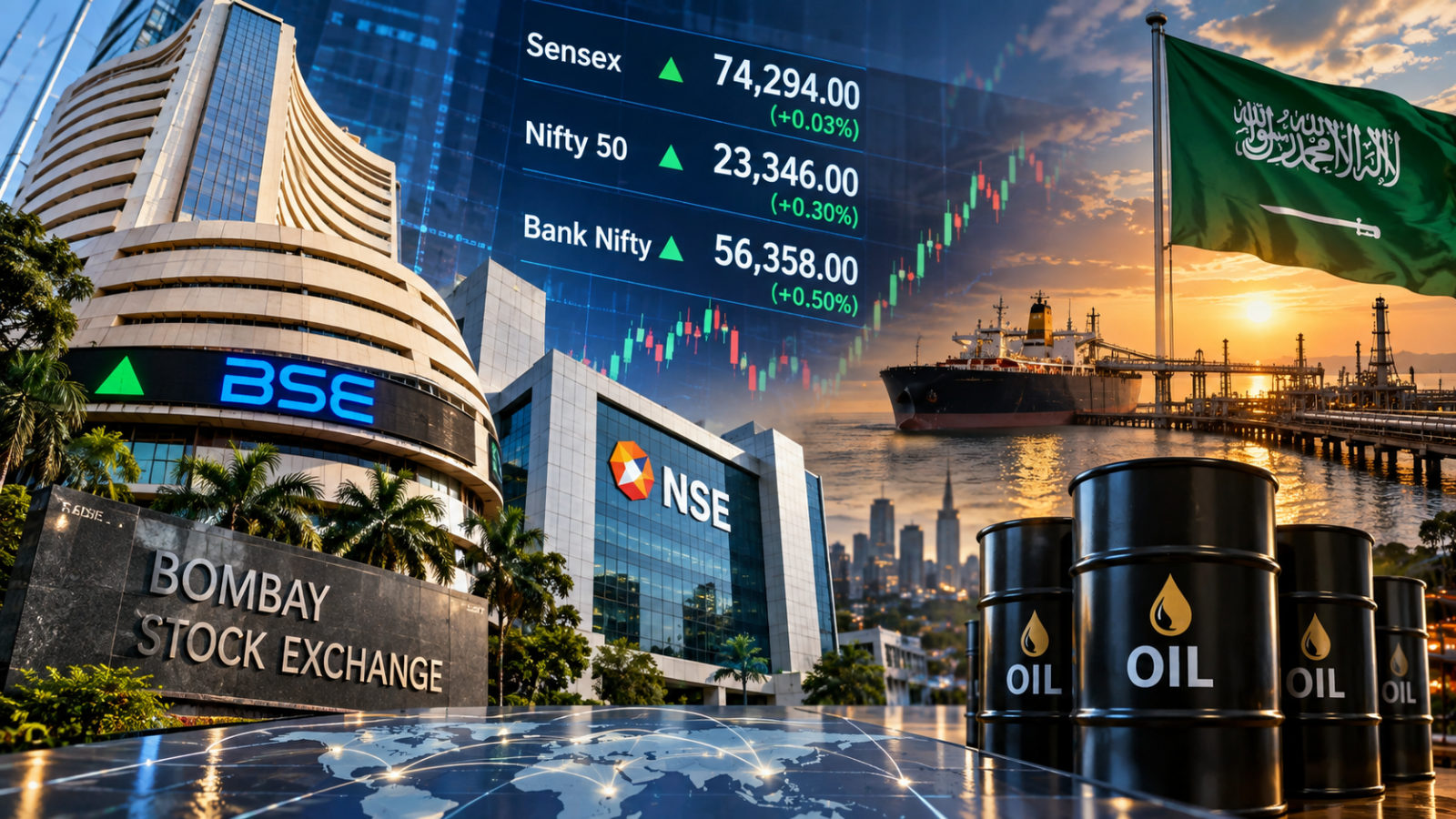 Indian Stock Market Today: Sensex, Nifty Hold Firm as Oil Prices Ease