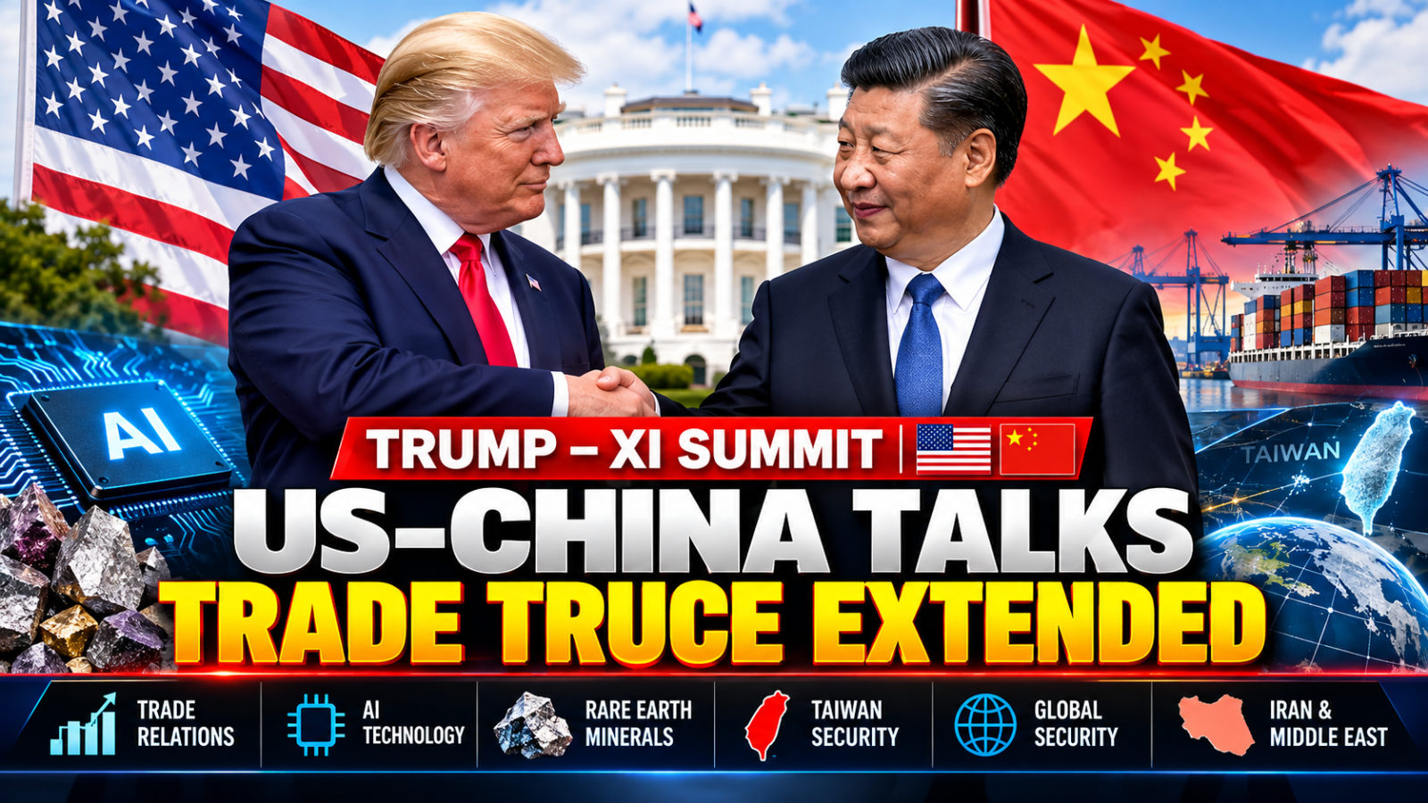 Trump–Xi Summit 2026: US-China Trade Truce Extended as Leaders Meet in Washington