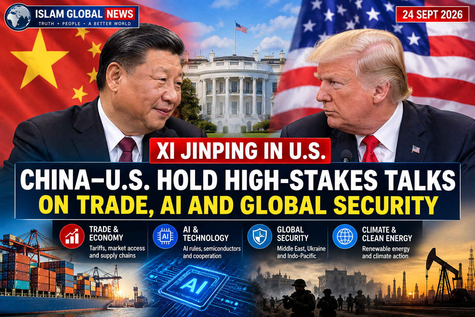 Xi Jinping Visits the U.S. for High-Stakes Talks with Donald Trump on Trade, AI, and Global Security