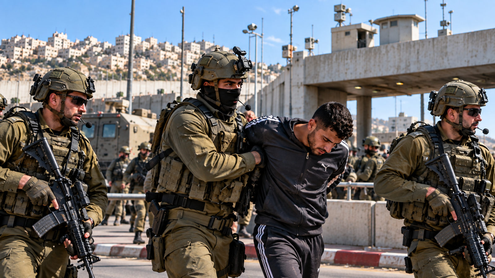 Israeli Forces Detain Palestinian Near Qalandiya Refugee Camp