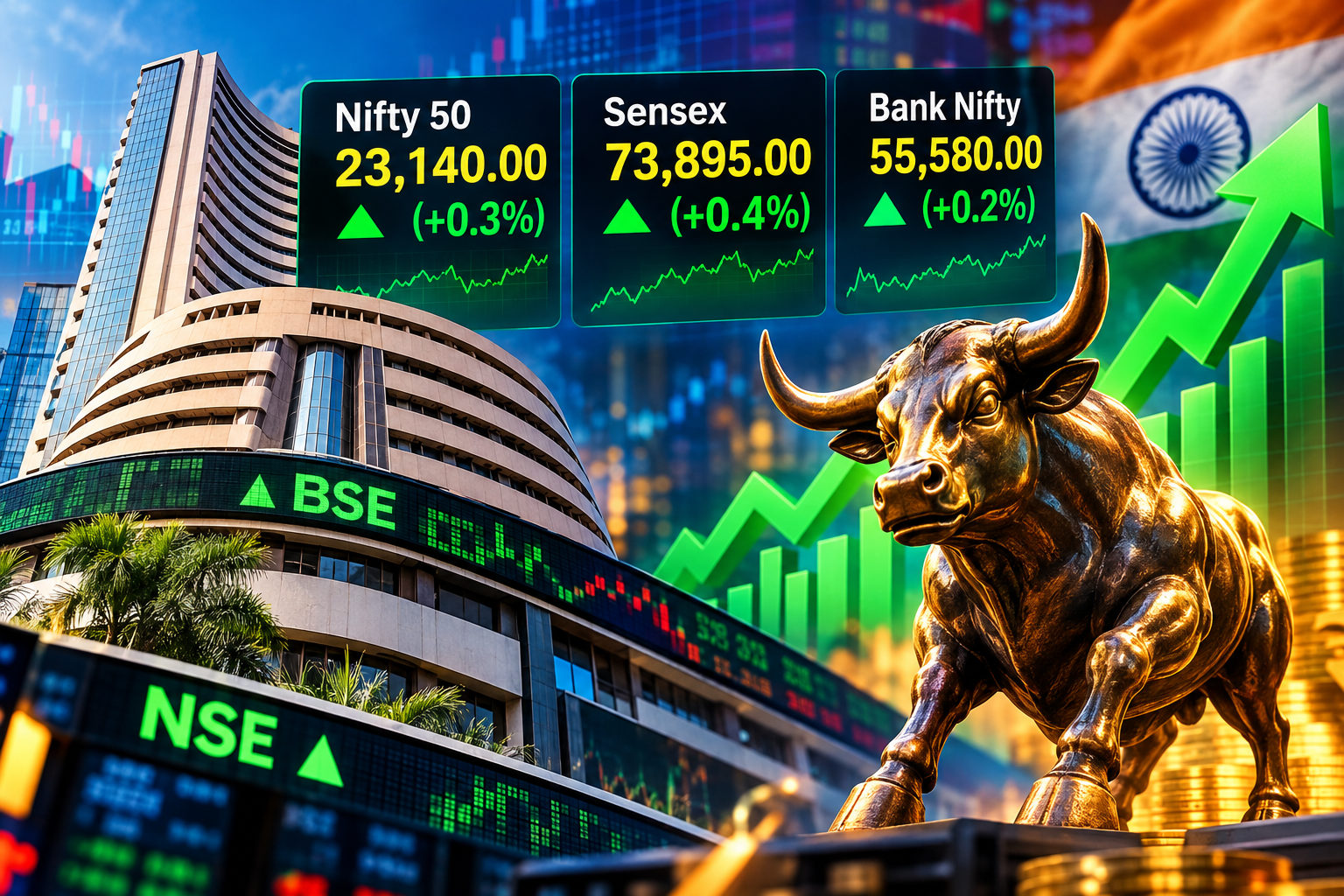 India Market Wrap: Nifty Rebounds, Sensex Gains as Volatility Rises