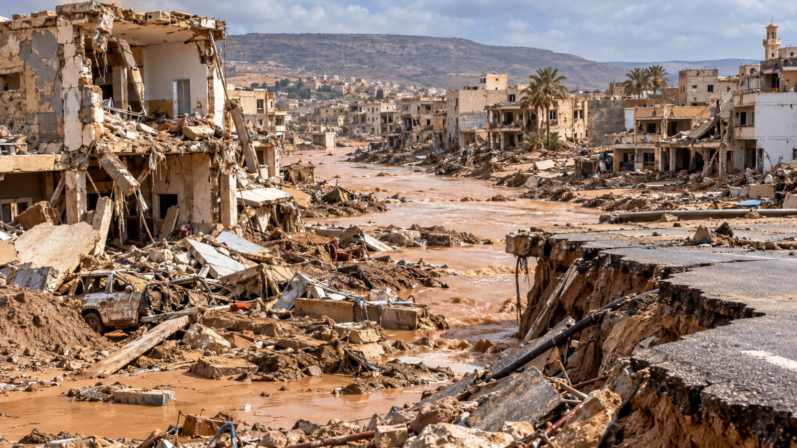 Libya Flood Disaster: Nazma Faces Widespread Destruction After Catastrophic Flooding