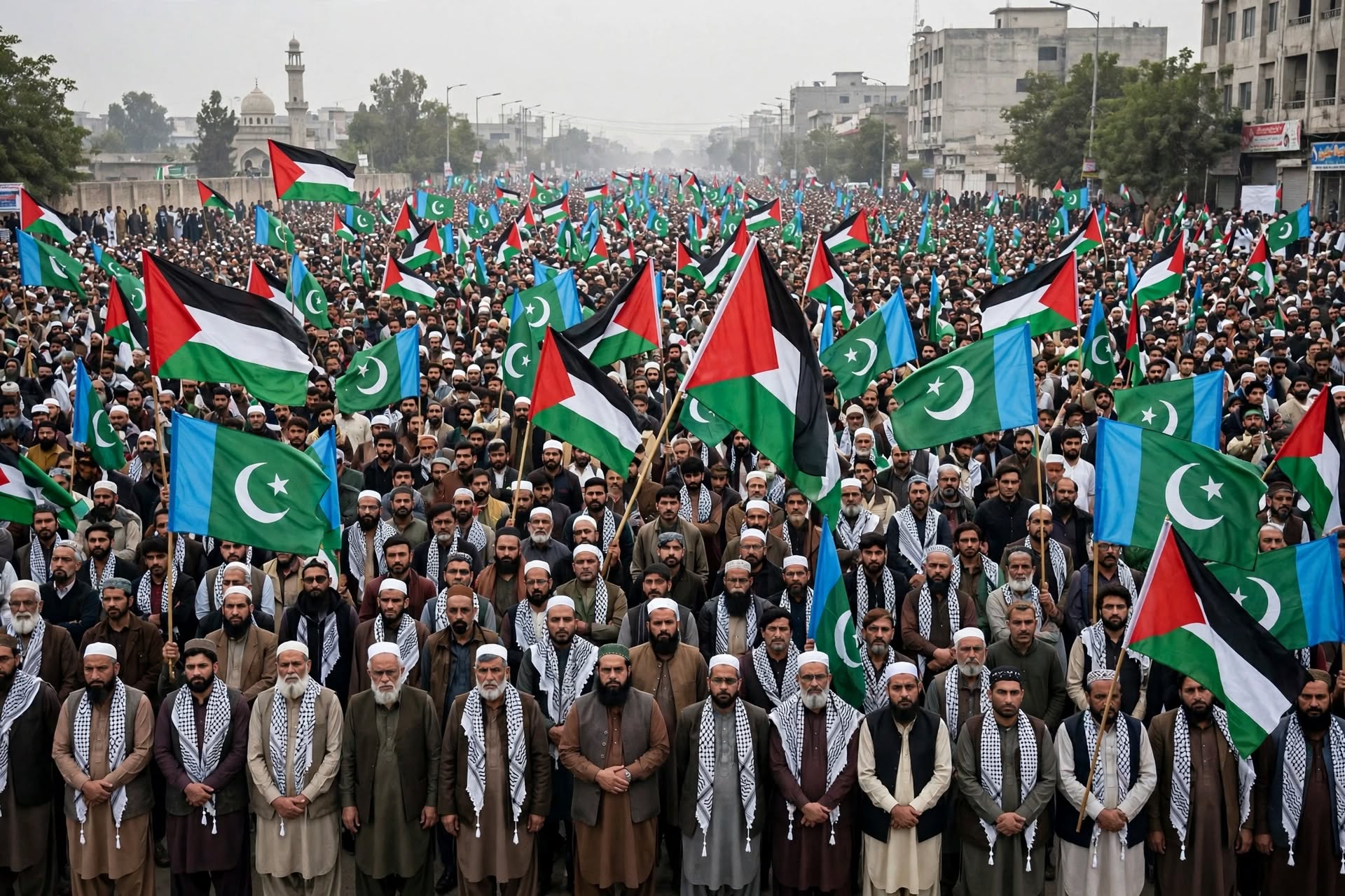 JI Stages Rally on the Third Anniversary of the Gaza Onslaught