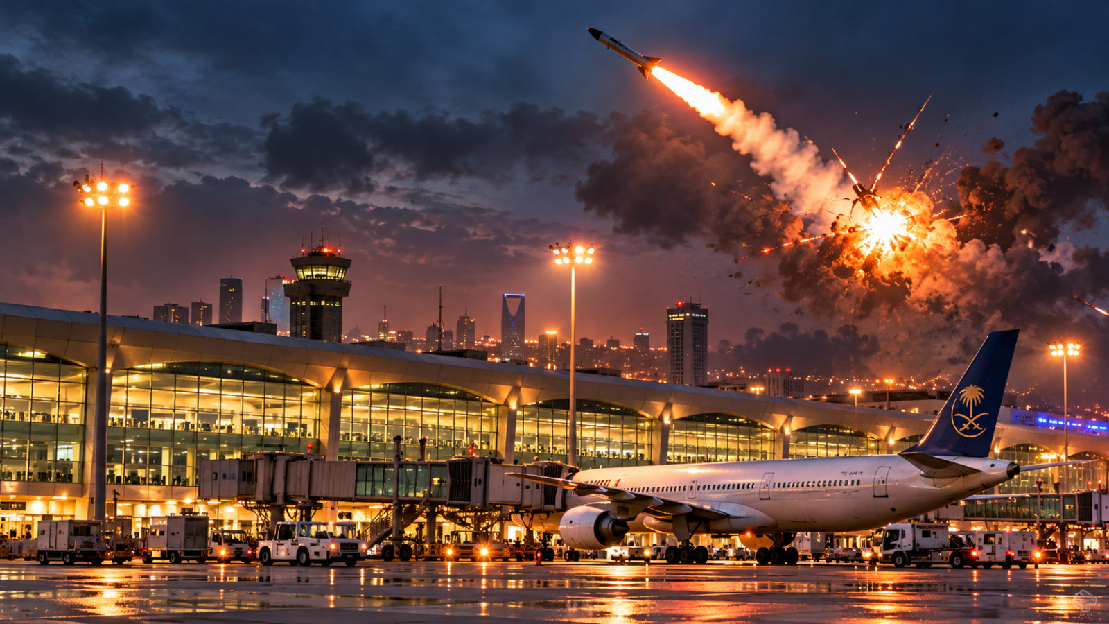 Riyadh Airport Flights Disrupted After Houthi Missile Attack Claim