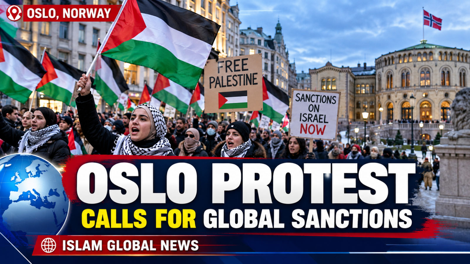 Oslo Protest: Calls for Global Sanctions Against Israel
