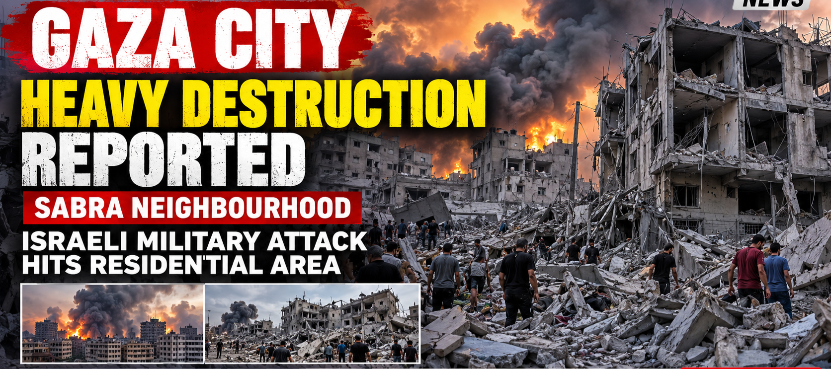 BREAKING: Heavy Destruction Reported in Gaza’s Sabra Neighbourhood | Gaza News