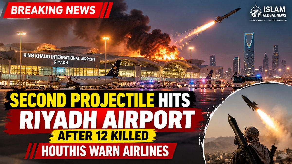 Second Projectile Hits Riyadh Airport; Houthis Warn Airlines | Islam Global News