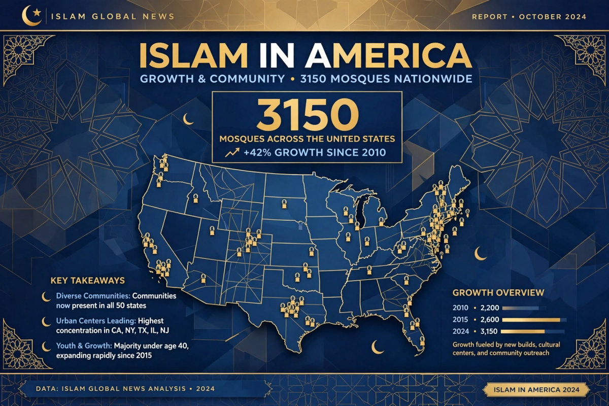 Islam in America: Fastest Growing Religion with 3,150 Mosques in 2026