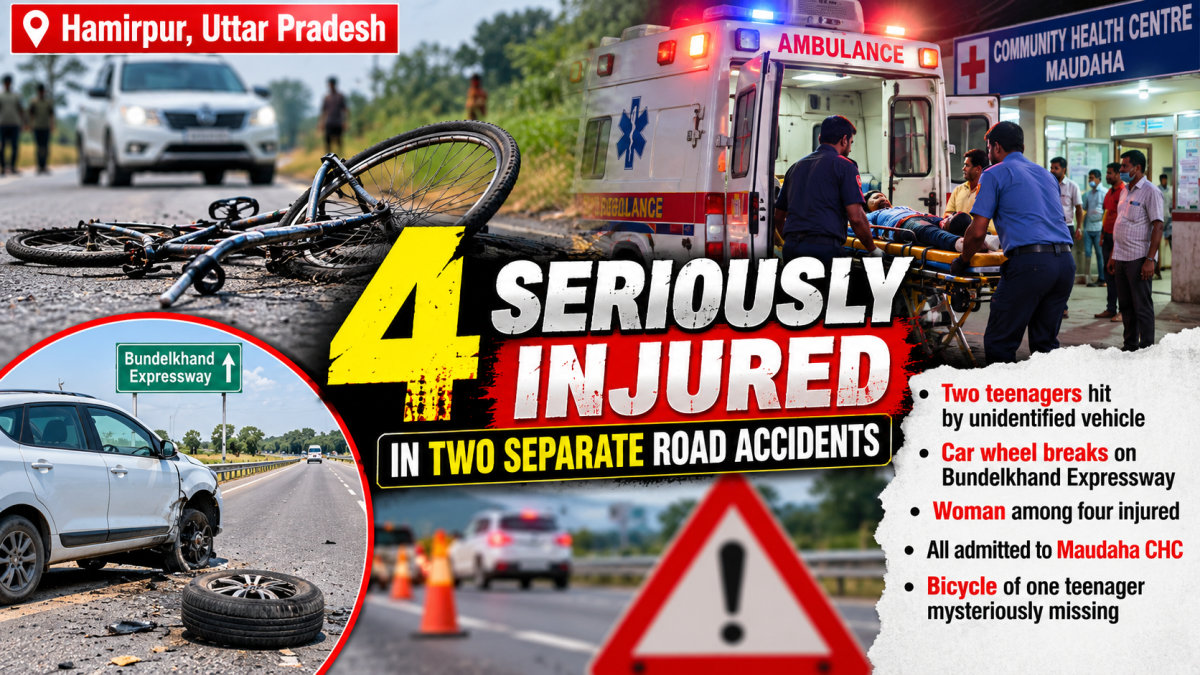 4 Seriously Injured in Two Separate Road Accidents in Hamirpur, Uttar Pradesh